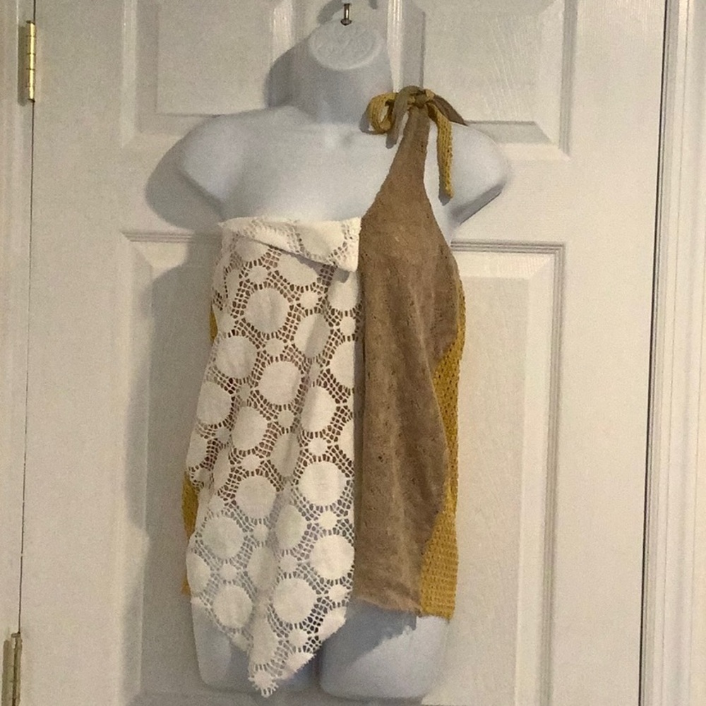NWT JADED LONDON Neutrals Boho Coquette Girl Whimsy One Shoulder Summer Top 10
